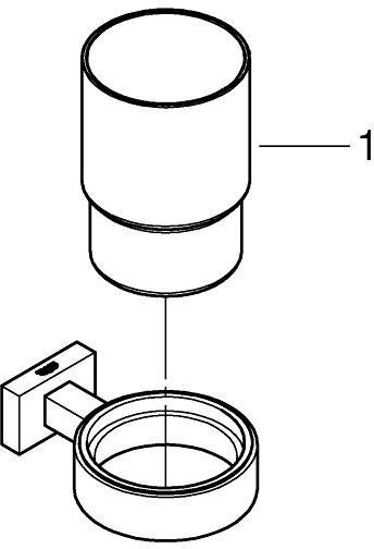 40755001 Essentials Cube Стакан с держателем. Фото 2