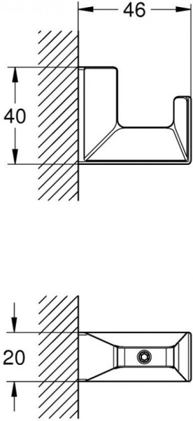 40782000 Selection Cube Крючок для банного халата, хром. Фото 2