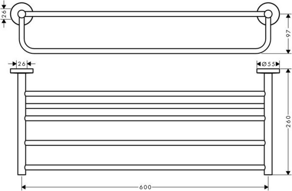 41720000 HG Logis Universal полка для полотенец. Фото 2