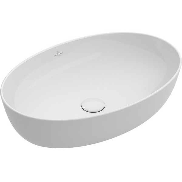 4198 6101 ARTIS Раковина 610x410, накладная, без перелива, не шлиф., Альпийский белый. Фото 1