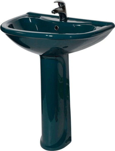 45125100302 Умывальник с пьедесталом "Престиж-55", зеленый. Фото 1