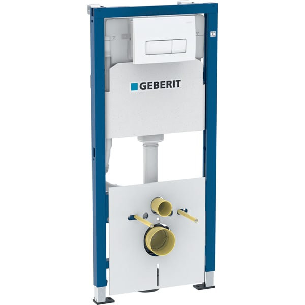 458.128.DW.1 Инсталляция Geberit Duofix для подвесного унитаза, 112 см, со смывным бачком Delta 12 см, смывная клавиша Delta50 черный глянцевый. Фото 2