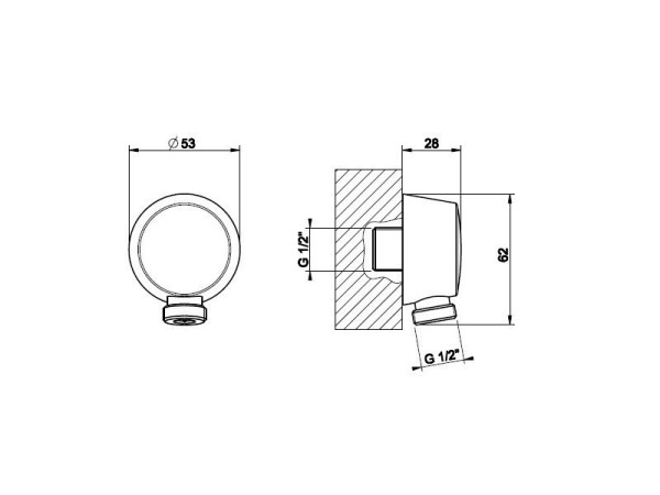 47269-299 EMPORIO шланговое подсоединение, матовый черный. Фото 2