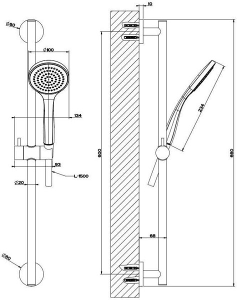47304-031 EMPORIO душевой гарнитур. Фото 2