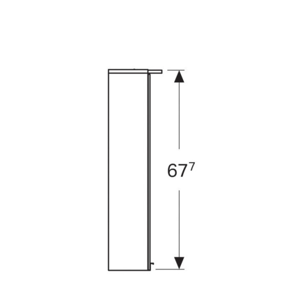 500.273.00.1 Option BASIC Зеркальный шкафчик с подсветкой 600х675х140 мм. Фото 2