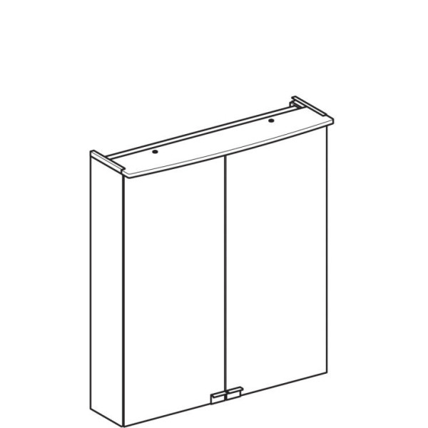 500.273.00.1 Option BASIC Зеркальный шкафчик с подсветкой 600х675х140 мм. Фото 3