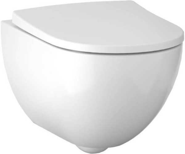 500.605.01.2 Acanto сиденье с крышкой, Slim, внахлест, антибак, быстросъём. плавное опускание, петли: хромированная латунь, Белый / Глянцевый. Фото 4