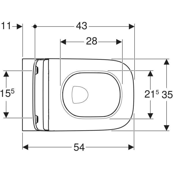 500.685.01.2 Smyle Square Унитаз подвесной безободковый Rimfree® в комплекте с сиденьем (сэндвич) с плавным закрыванием SoftClose и быстросъемный кре. Фото 2