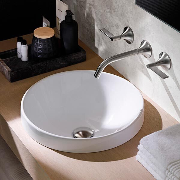 500.702.01.2 Geberit VariForm Раковина встраиваемая в столешницу круглой формы, D=40 см, без отв. под смеситель, без отв. перелива. Фото 4