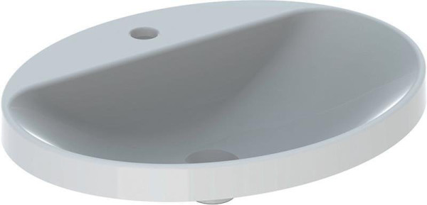 500.726.01.2 Geberit VariForm Раковина встраиваемая в столешницу овальной формы, 60х48 см, с отв. под смеситель, без отв. перелива. Фото 1