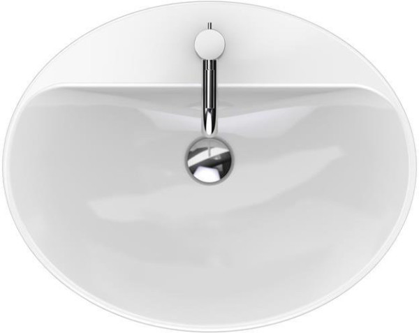 500.726.01.2 Geberit VariForm Раковина встраиваемая в столешницу овальной формы, 60х48 см, с отв. под смеситель, без отв. перелива. Фото 6