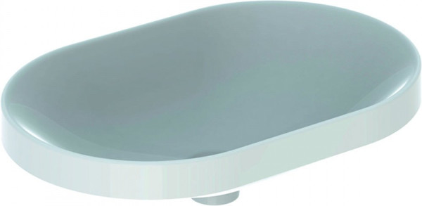 500.730.01.2 Geberit VariForm Раковина встраиваемая в столешницу эллиптической формы, 60х40 см, без отв. под смеситель, без отв. перелива. Фото 1