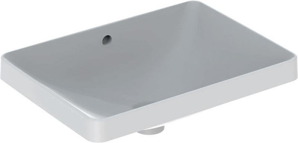 500.736.01.2 Geberit VariForm Раковина встраиваемая в столешницу прямоугольной формы, 55х40 см, без отв. под смеситель, с отв. перелива. Фото 1
