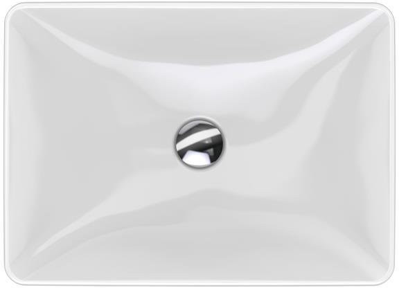 500.736.01.2 Geberit VariForm Раковина встраиваемая в столешницу прямоугольной формы, 55х40 см, без отв. под смеситель, с отв. перелива. Фото 6