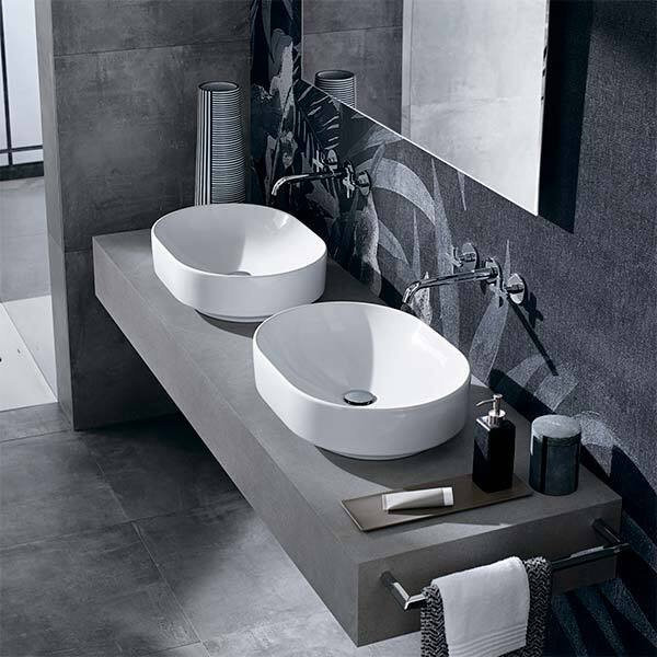 500.771.01.2 Geberit VariForm Раковина с установкой на столешницу овальной формы, 55х40 см, без отв. под смеситель, без отв. перелива. Фото 8