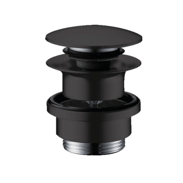 50100670 HG Push-open сливной набор для раковины матовый черный. Фото 1