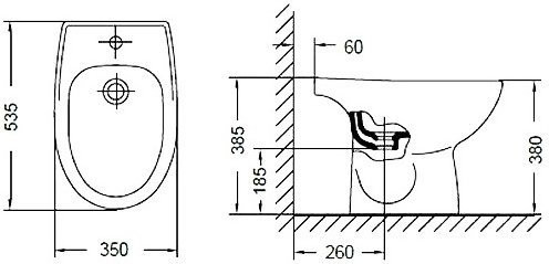 51371 NILA/ ELIA крышка для напольного биде. Фото 2