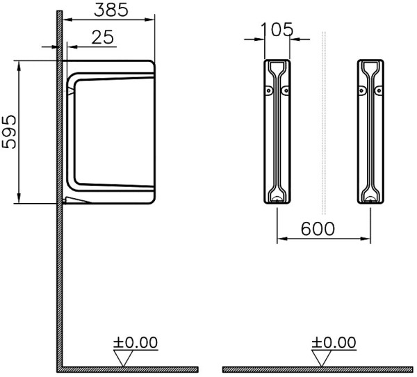 5172L003-0155 Разделитель для писсуара (Под проекты). Фото 2