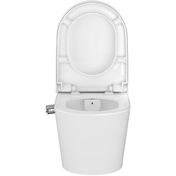 5176B003-6233 Безобод. подвесной унитаз VitrA Nest (c фу-цей биде, встр. смес., бачок VitrA Fresh для моющего ср-ва), дюропласт, МЛ. Фото 5