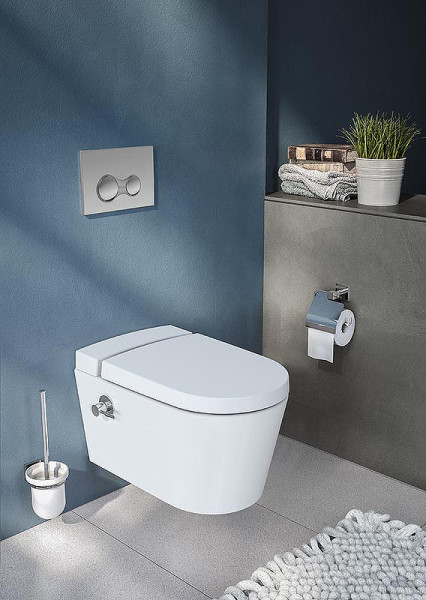 5176B003-6233 Безобод. подвесной унитаз VitrA Nest (c фу-цей биде, встр. смес., бачок VitrA Fresh для моющего ср-ва), дюропласт, МЛ. Фото 7
