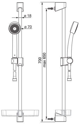 520 Apollo душевой гарнитур. Фото 2