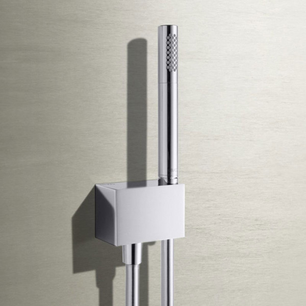 56080010100 Стержневидная ручная душевая лейка с нормальной струей поток воды ограничен 12 л/мин, латунь, хром. Фото 3