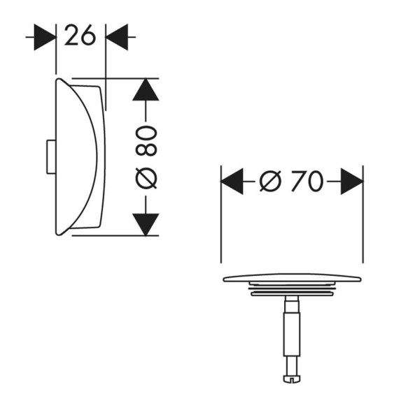 58185670 HG Flexaplus набор для слива перелива (внешняя часть) матовый черный. Фото 2