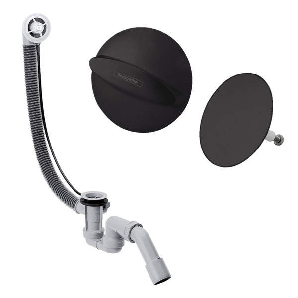 58185670S Set HG Flexaplus набор для слива перелива (58185670+58140180), матовый черный. Фото 1