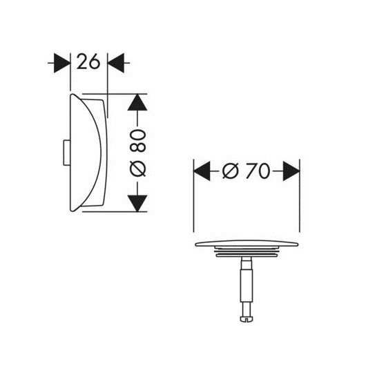 58185670S Set HG Flexaplus набор для слива перелива (58185670+58140180), матовый черный. Фото 3