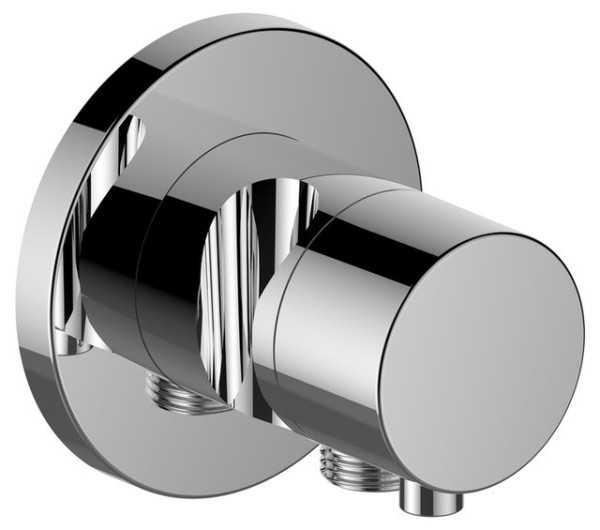 59557011201 IXMO Встраиваемый запорный вентиль с переключателем на 2 потребителя, выводом для шланга и держателем лейки DN 15, хром. Фото 1