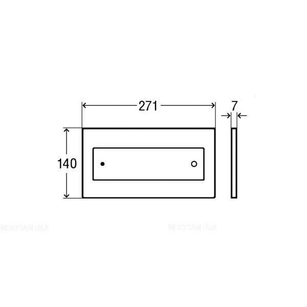 597276 Visign for Style 12 кнопка смыва (пластик) для смывных бачков, матовый хром. Фото 2
