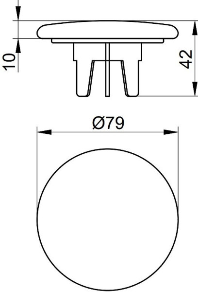 59990310001 UNIVERSALARTIKEL Керамическая крышка для умывальника, подходит ко всем керамическим умывальникам, белый. Фото 2