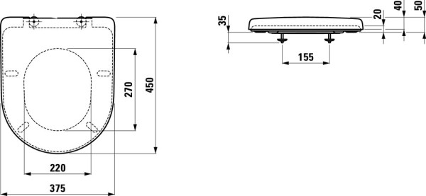 6.2096.6.395.000.1 СЕТ PRO унитаз подвесной Rimless 8.2096.6.000.000.1 + крышка-сиденье soft-close 8.9395.9.000.000.1. Фото 5