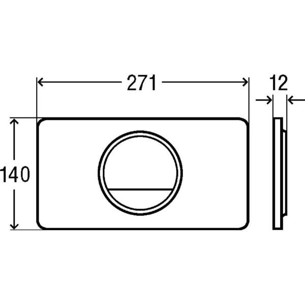 654498 Visign for Style 13 кнопка смыва (пластик) для смывных бачков, белый. Фото 2