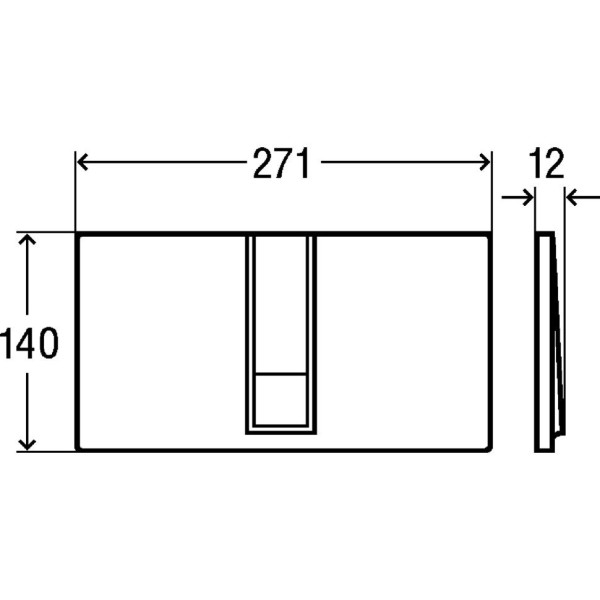 654696 Visign for Style 14 кнопка смыва (пластик) для смывных бачков, хром, модель 8334.1. Фото 2