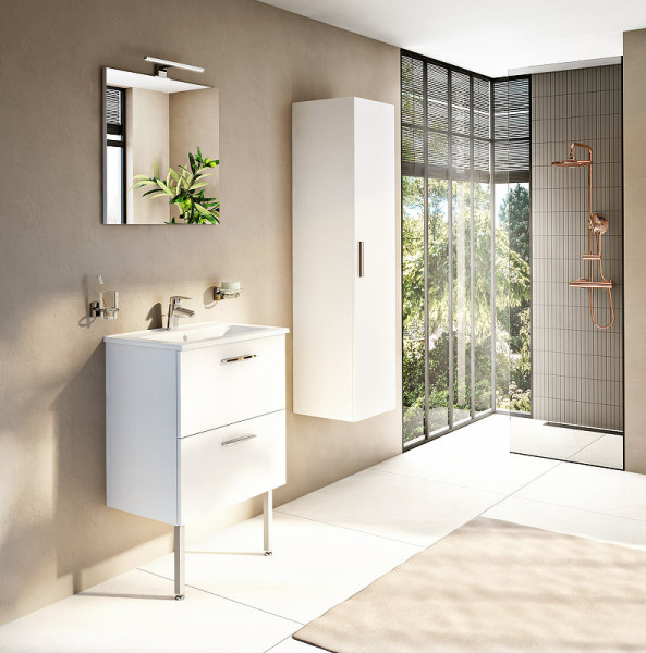 66106 Модуль с 2 ящиками с раковиной, 60 см, цвет белый глянец. Фото 4