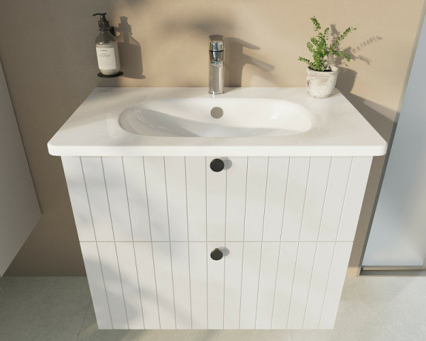 69415 Модуль Root Groove 60 см с круглой раковиной, 2 ящика, матовый белый. Фото 3