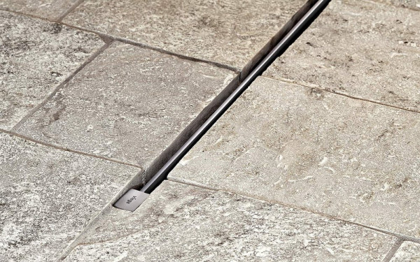 704360 Advantix Vario Set душевой лоток 300-1200мм (пластик),высота 95–165мм, с дизайн-вставкой, заглуш, опорами, сифоном, глянц. хром, модель 4965.21. Фото 7