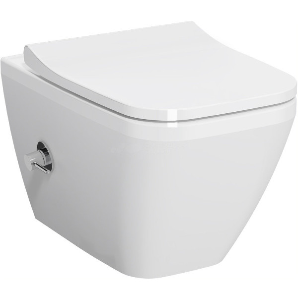 7082B003-7209 Подвесной унитаз Integra Square 54 см, безободковый с функцией биде и встроенным смесителем (НУЖНА КРЫШКА 191-003-009). Фото 1
