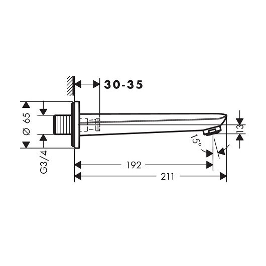 71320000 HG Novus излив для ванны. Фото 2