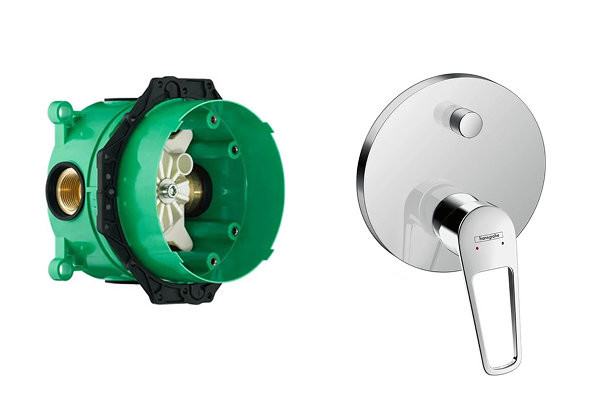 71345000S Set HG Novus Loop смеситель для ванны (71345000+01800180). Фото 1