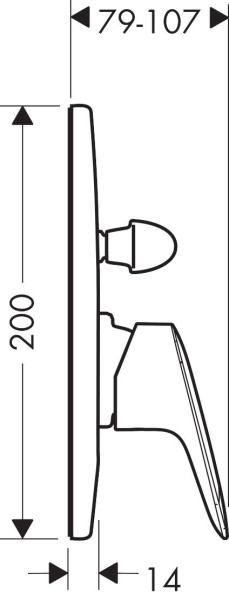 71406000 HG Logis смеситель для ванны (внешняя часть). Фото 2