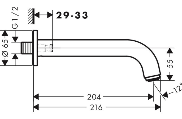 71420000 HG Vernis Blend излив для ванны. Фото 2