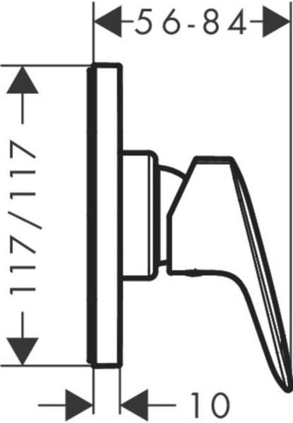 71604000S Set HG Logis смеситель для душа встройка (71604000+13620180). Фото 2