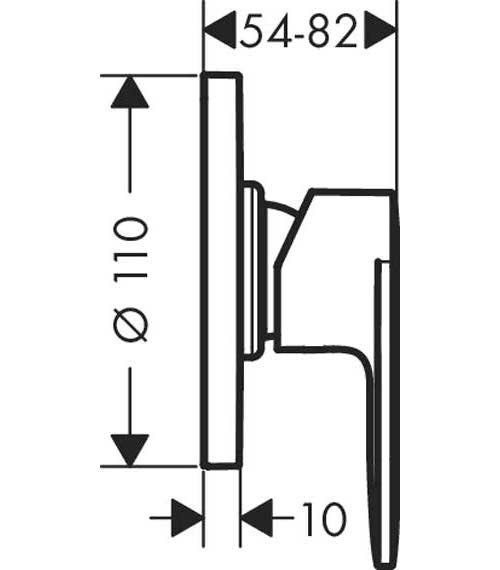 71649670S Set HG Vernis Blend смеситель для душа встройка (71649670+13620180), матовый черный. Фото 2