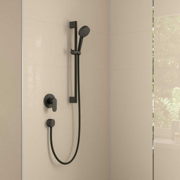 71649670S Set HG Vernis Blend смеситель для душа встройка (71649670+13620180), матовый черный. Фото 3