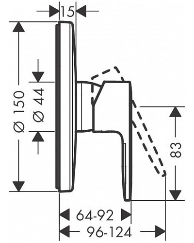 71667000S Set HG Vernis Blend смеситель для душа встройка (71667000+01800180). Фото 2