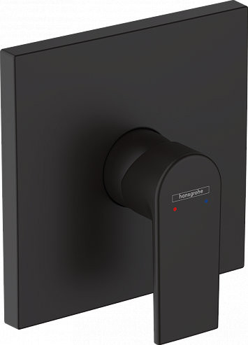 71668670S Set HG Vernis Shape смеситель для душа встройка (71668670+01800180), матовый черный. Фото 1
