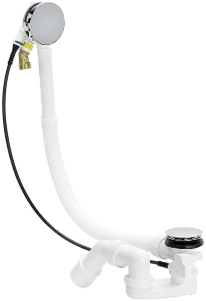 728014 Simplex Trio Visign MT5 Слив-перелив с наливом для ванн c центр. сливом, наполн через перелив 725*40/50, плоск констр-я, хром, модель 6166.42. Фото 1