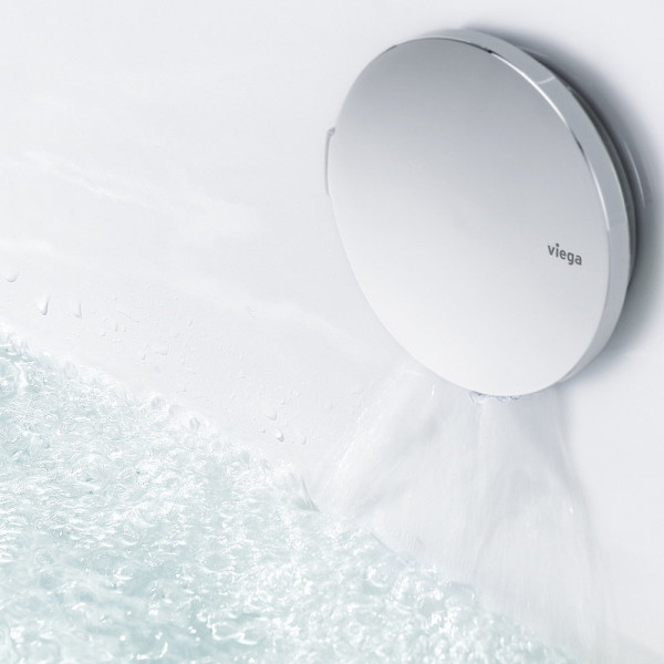 728014 Simplex Trio Visign MT5 Слив-перелив с наливом для ванн c центр. сливом, наполн через перелив 725*40/50, плоск констр-я, хром, модель 6166.42. Фото 4